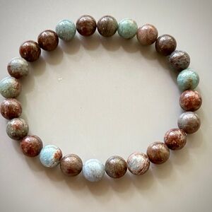 Natural Blue Opal Handcrafted Bead Bracelet